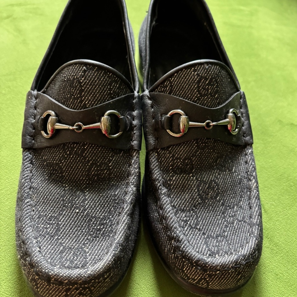 ***Rare*** Gucci Black Denim Loafers